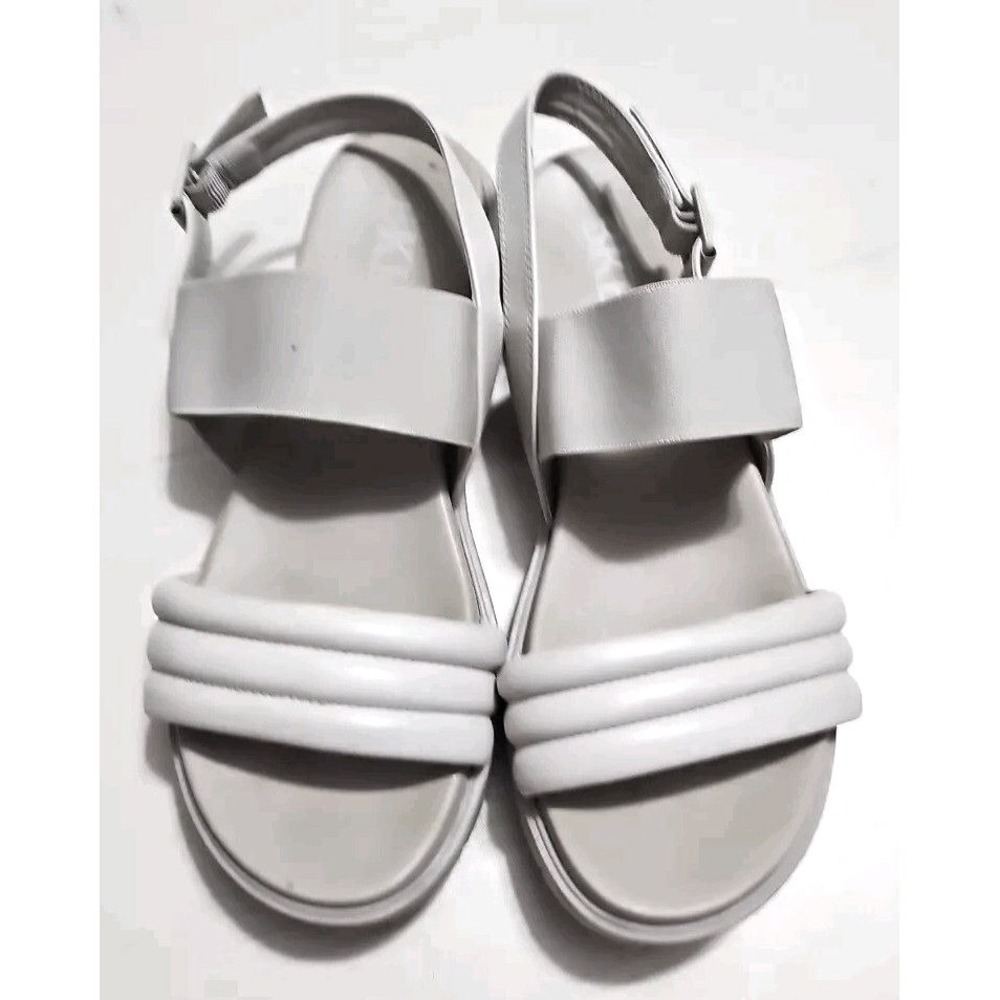 BKE Sole Attlie Platform Sandals Y2k Women Sz 8.5 Cream Color Leather P07